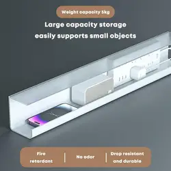 Cable Management Tray Double-Sided Adhesive Portable Pasting Table Wire Organizer Management Under Desk Cable Rack Flame