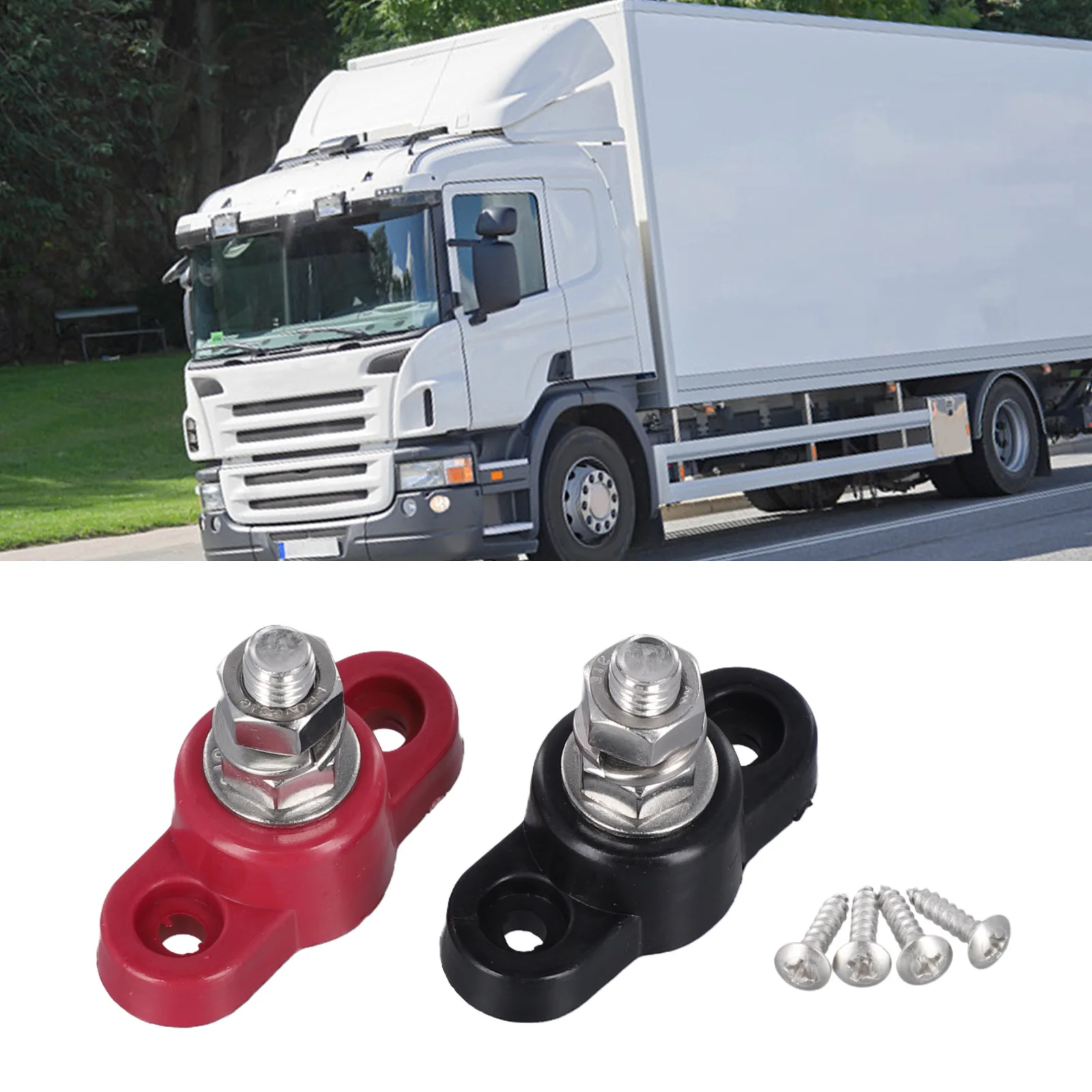 For Automotive Battery Junction Block 12V Bus Bar Solar Panel Installations Large Terminal Connectors Nylon Plastic Base