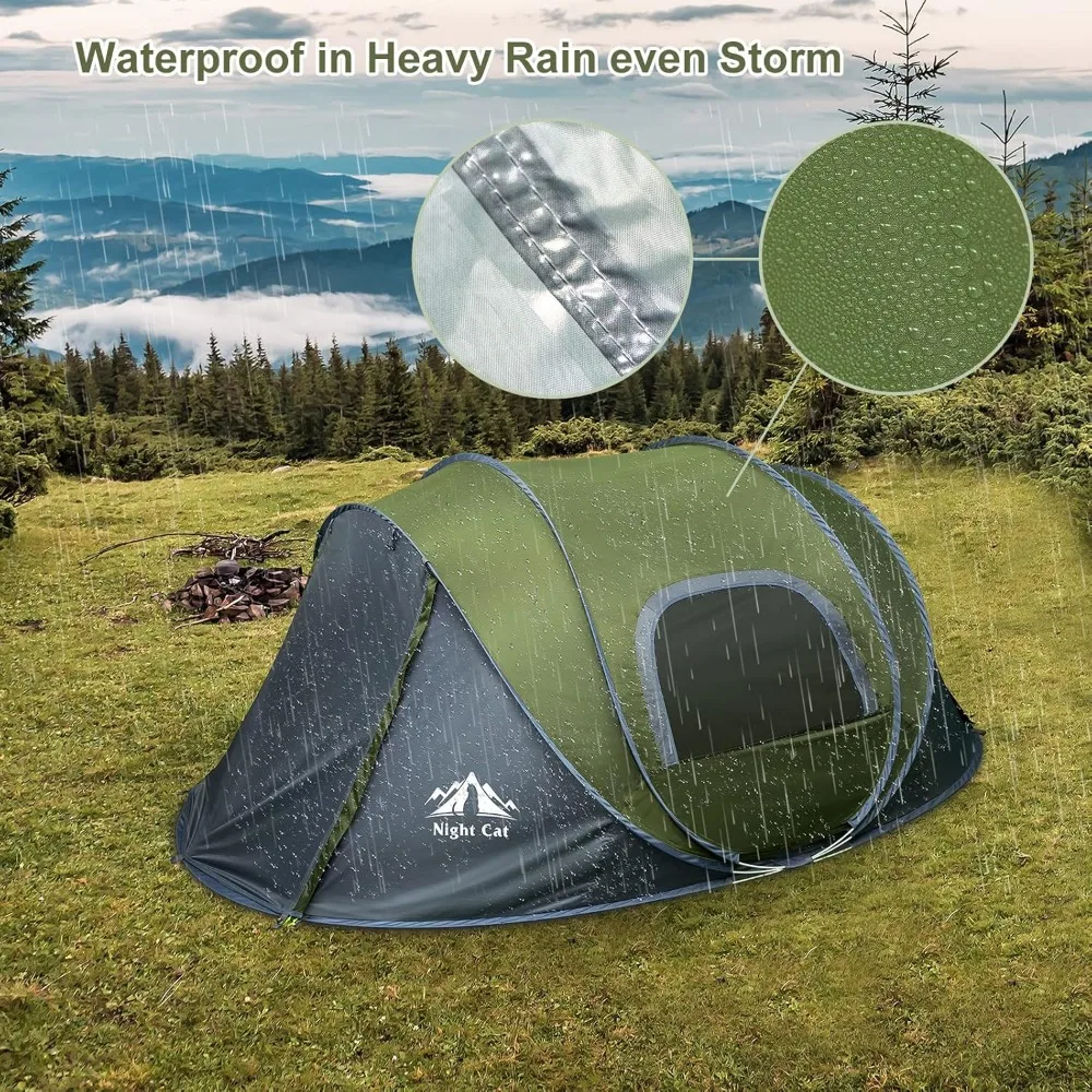 Pop-up Camping Tent 2 Person Tents Waterproof Instant Easy Setup Family Tent