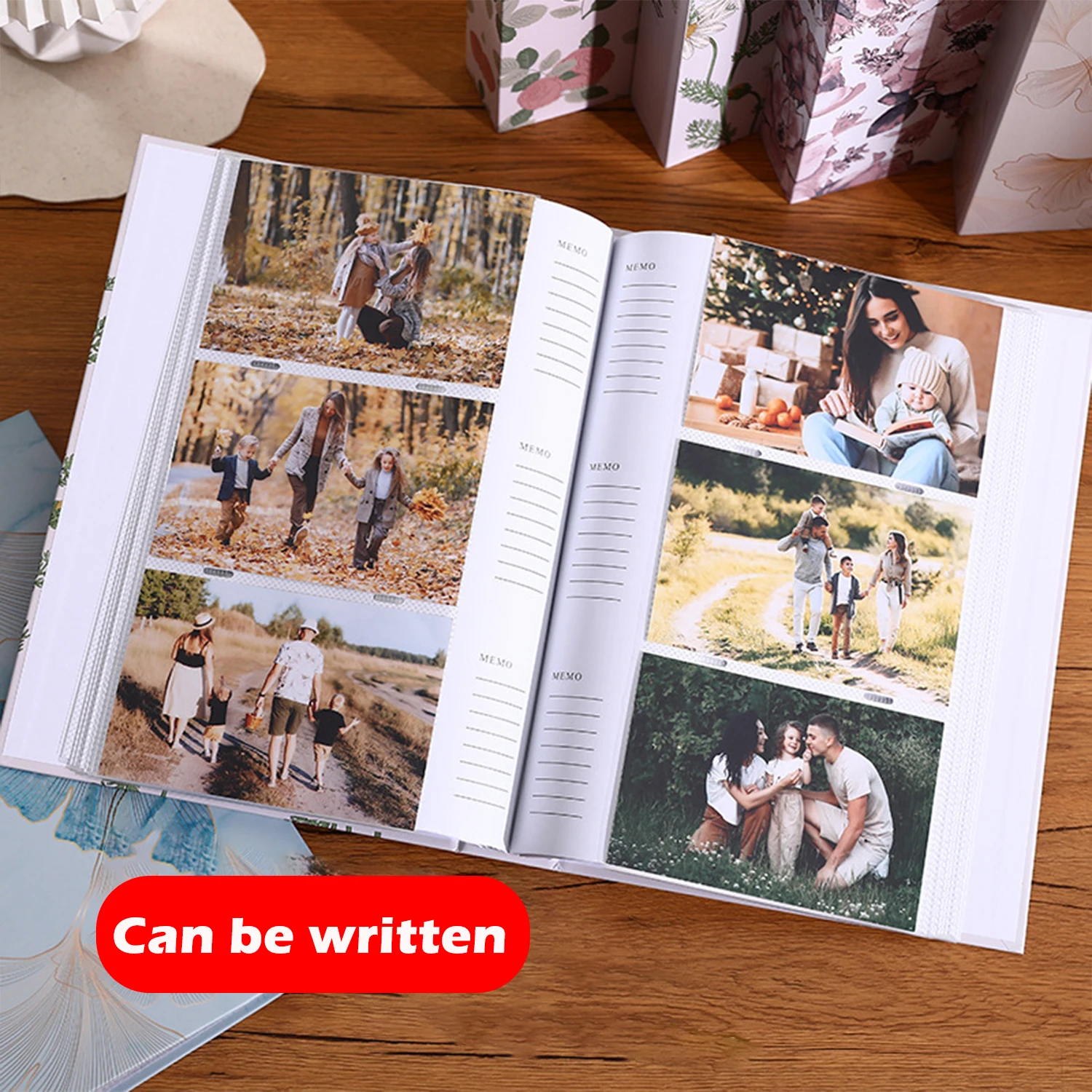 4R 6-inch Interleaf Style Family Photo Album 300pcs Large Capacity Photo Album Writable Collection Of Children Growth