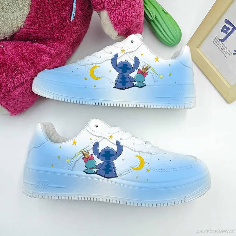 Disney Stitch Sports Shoes Cute Cartoon Boys Girls Kids 3D Pattern Shoes Anima Children Shoes Gift Casual Sneakers for Men