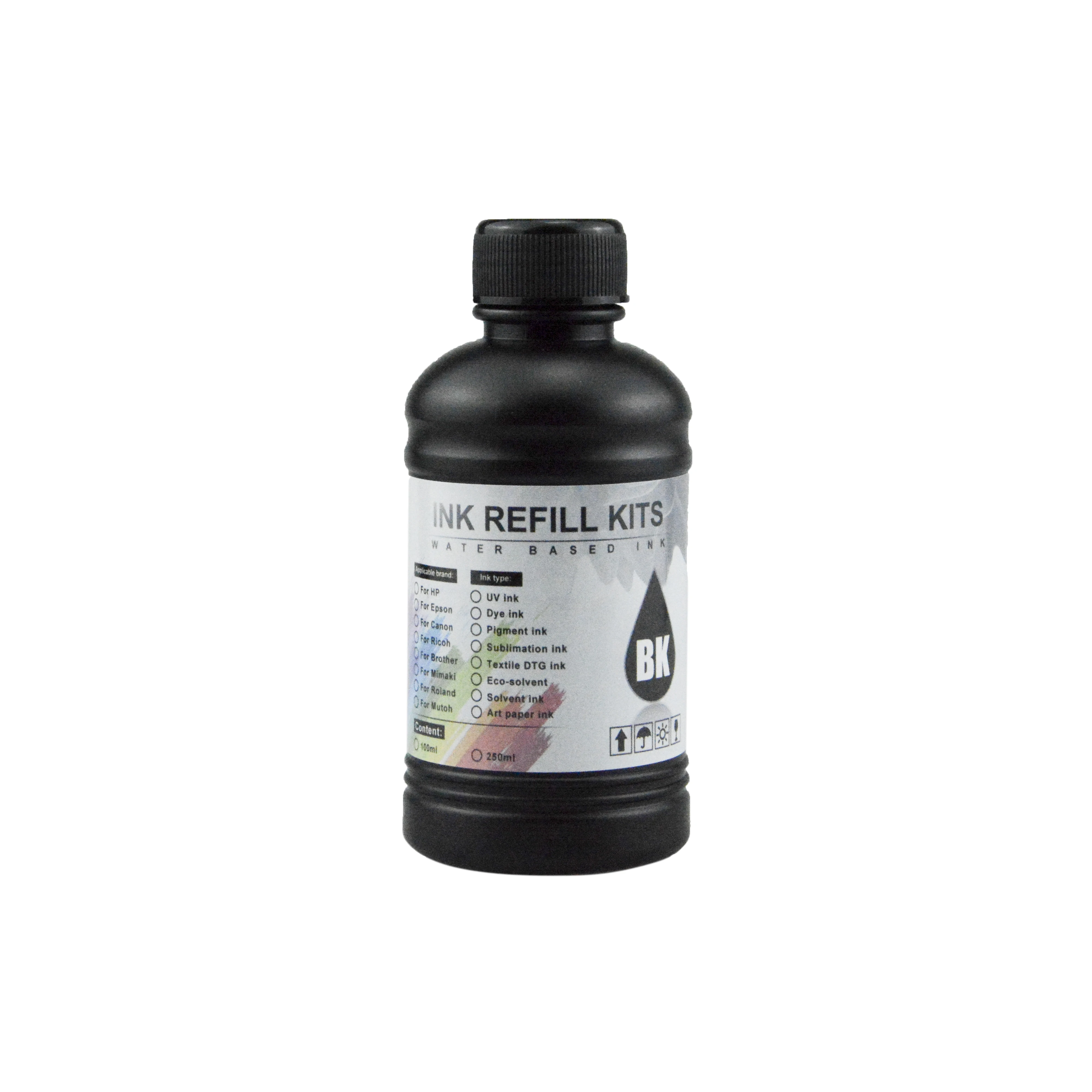 Tinta uv para impresora Epson A2, A3, A4, L800, L805, R1390, L1800, R2000, XP600, T800, brillante, 250ml