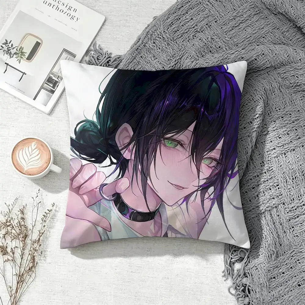 Anime Chainsaw Man Reze  Square Pillow Case Multi Sizes For Car Home Bedroom Decor Custom Valentine Gifts