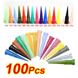 100pcs 10-30G 30mm TT Assorted Plastic Conical Smoothflow Tapered Needle for Precision Dispensing Machine