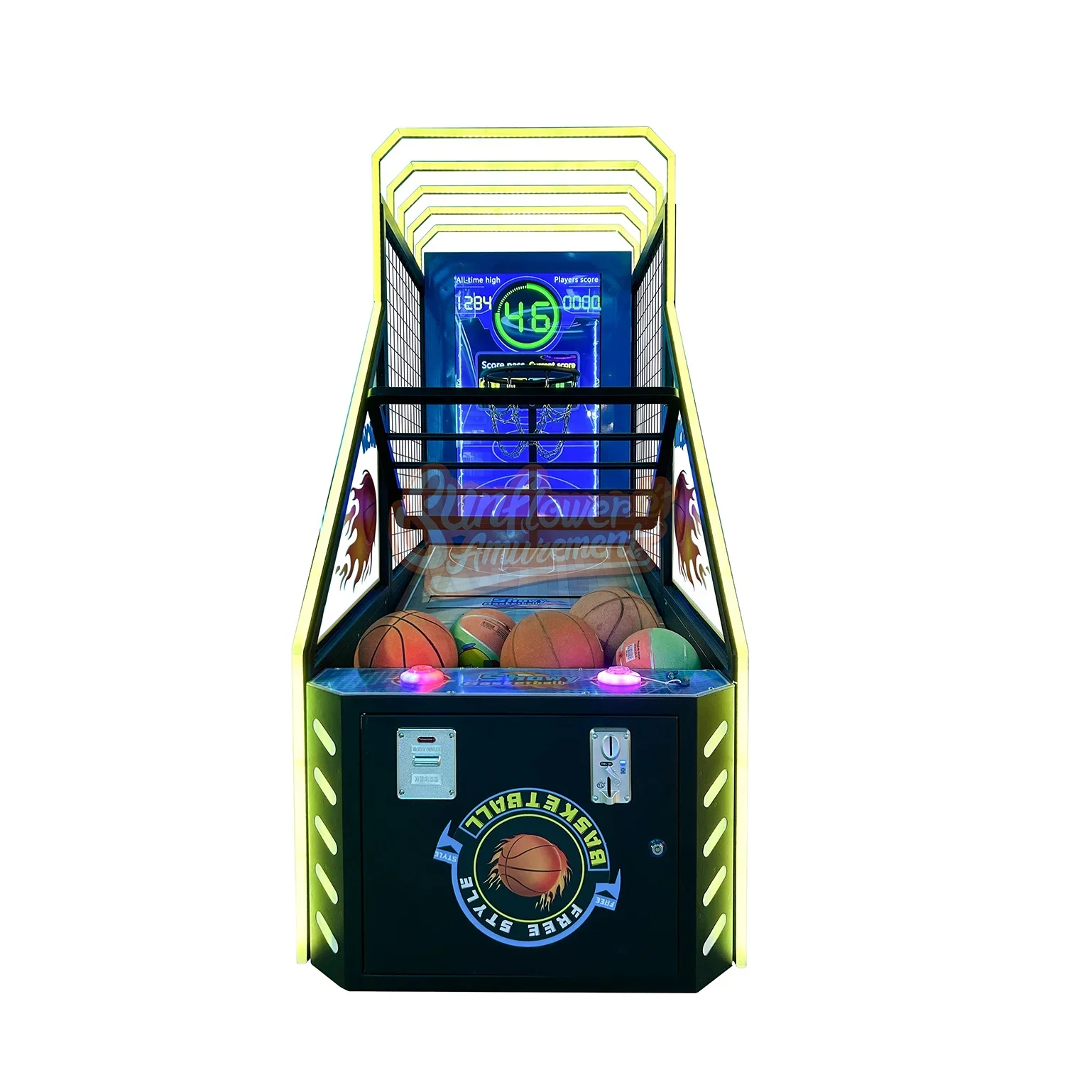 Muntautomaat Speelmachine Opzichtige basketbal Arcade Straatbasketbal Schietspelmachine