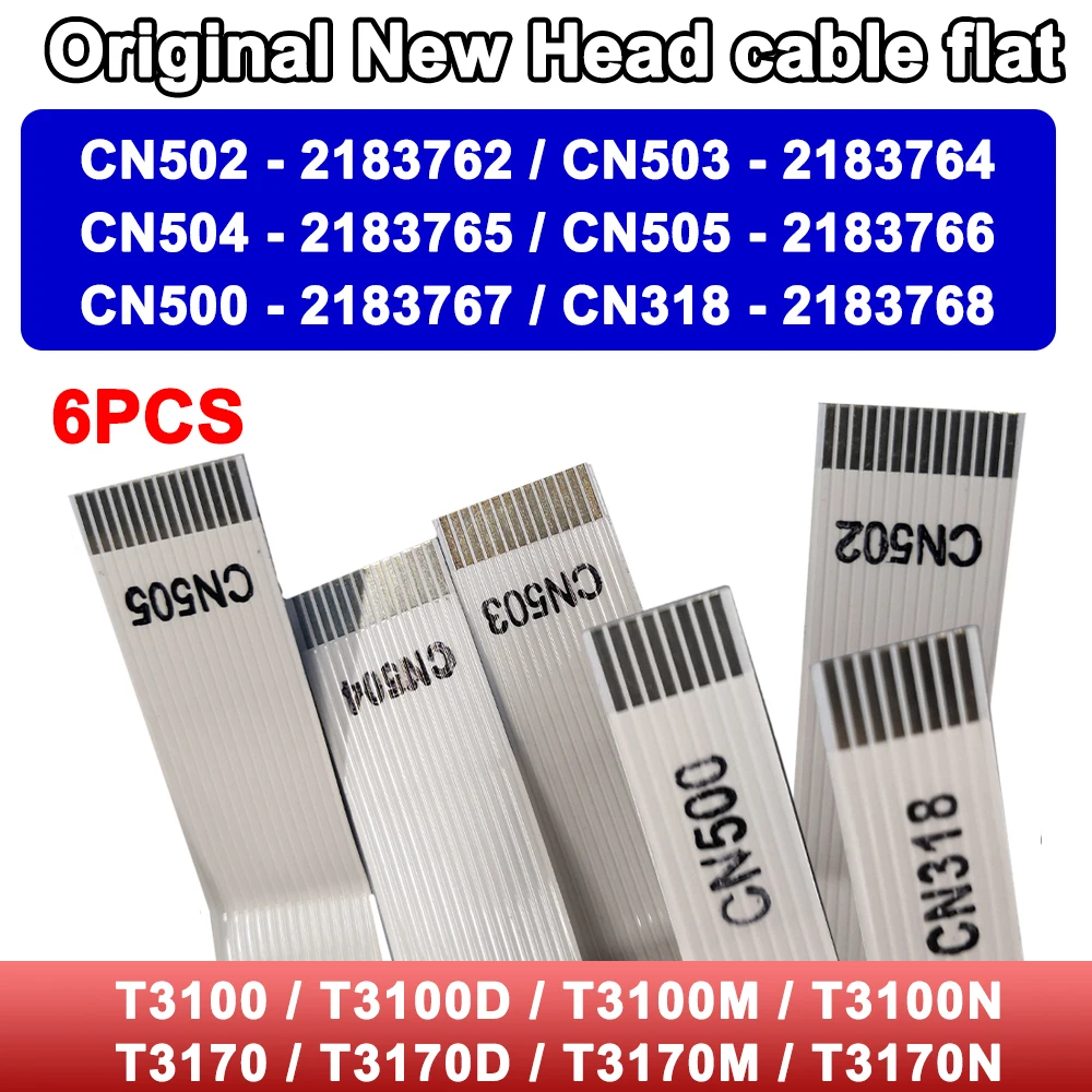 

Original New 6PCS Head cable flat for Epson Surecolor T3100 T3100D T3100M T3100N T3170 T3170D T3170M T3170N Printer Head Cable