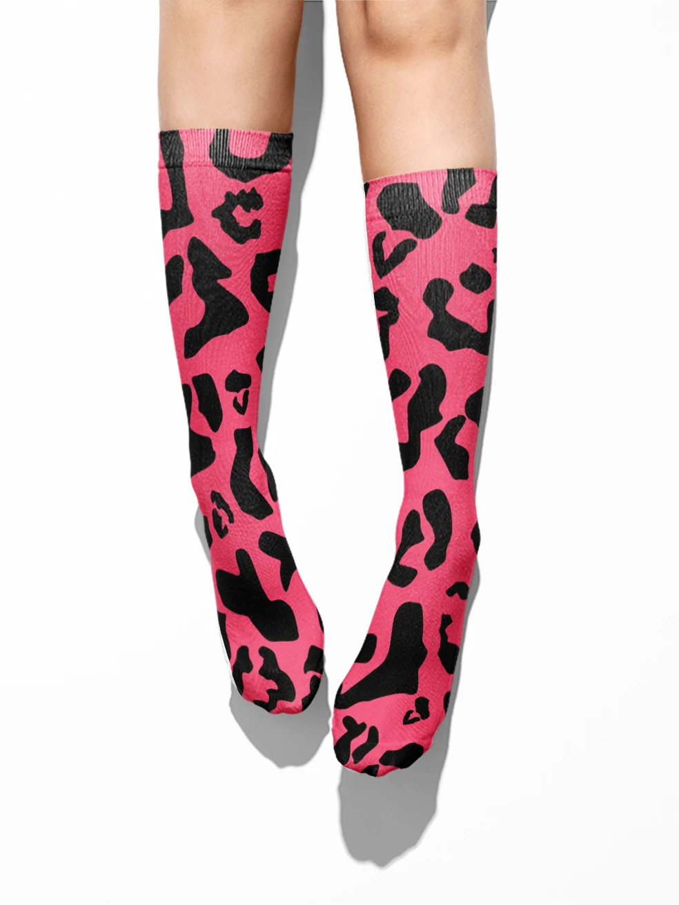 Hot Leopard Print Women 40CM Mid Socks Fashion Sexy Classic Harajuku Socks Comfortable Breathable Novelty Long Socks Role Play