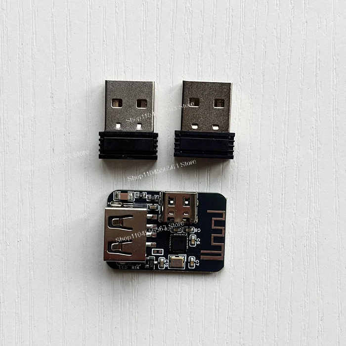 2.4G Wireless Adapter for Wired Keyboard Multi-Device Switch Converter for PC Laptop Phone Tablet Type-C USB