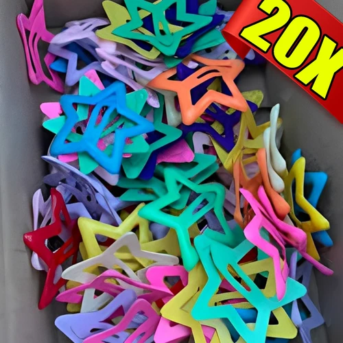 Imagen 2 del producto 10-20 piezas Clip de pelo de estrella para niños Clip BB de dopamina niñas 2025 nuevo tocado Clip de pelo de estrella accesorios para el cabello para niñas