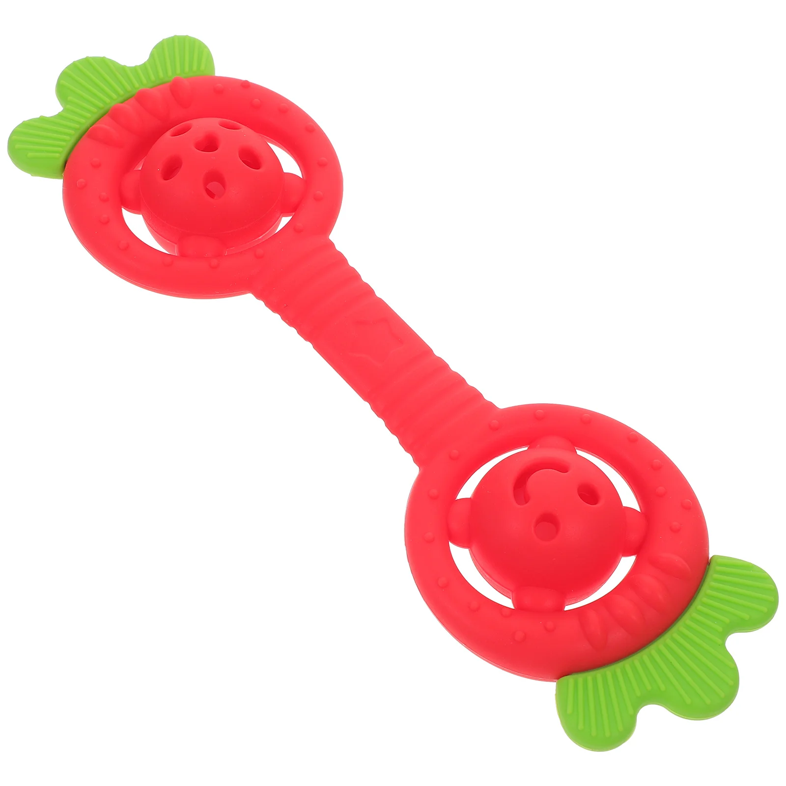 Adorable anillo mordedor de silicona de dibujos animados para bebés, juguete sensorial para masticar con alivio Molar, ligero, fácil agarre, calmante para bebés