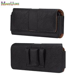 Universal Retro Leather Belt Clip Holster Phone Pouch Case for Xiaomi Redmi Note 13 12 11 10 9 Pro Plus Magnetic Waist Bag