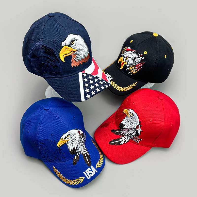 Ear of wheat Eagle Embroidery Baseball Hats New Men Women Fashion Breathable Sunshade Snapback Hardtop Caps Versatile Street ins