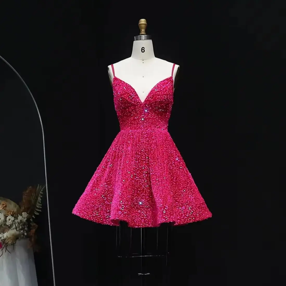 

Sharon Said Elegant Fuchsia Sweetheart A-Line Prom Dress Short 2025 Evening Party Gowns SH254 Customized