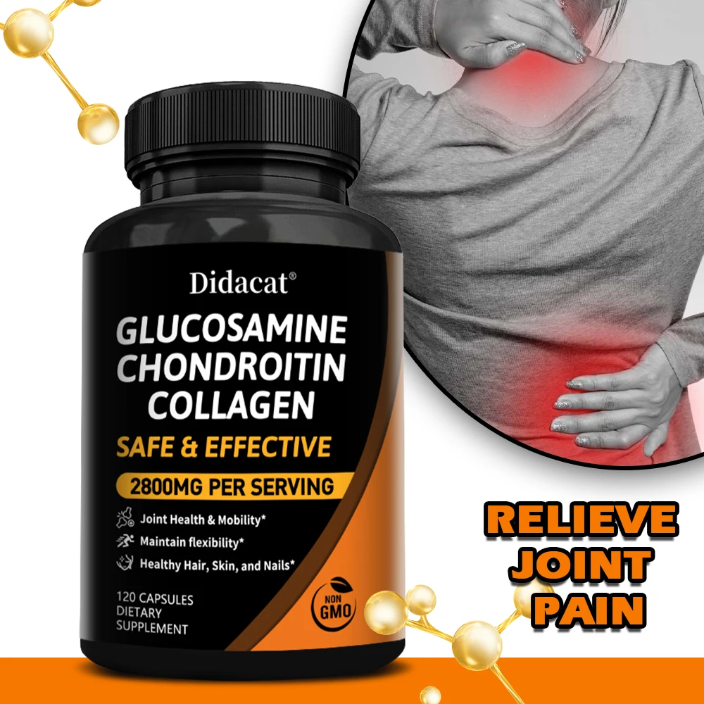 Glucosamine Chondroitin Complex with MSM, Dietary Supplement for Joint Support, Comfortable Movement & Collagen Formation