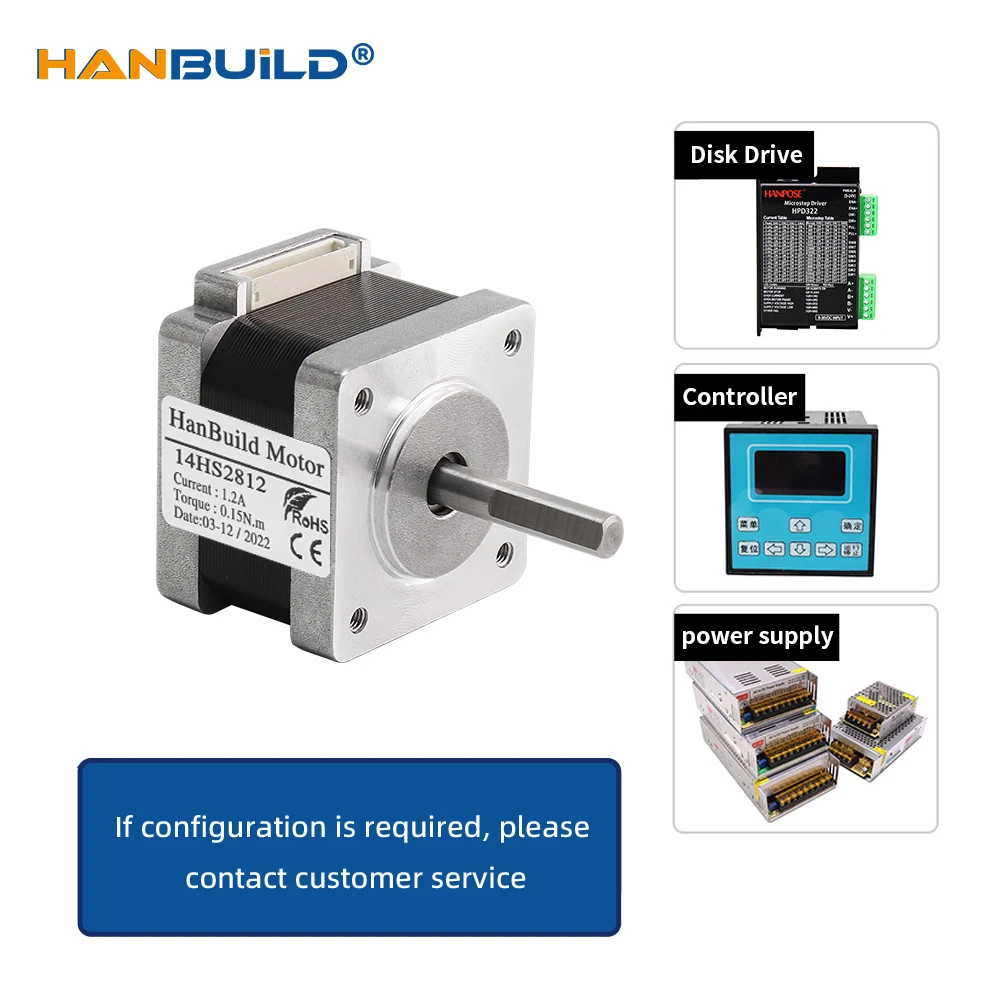 High-Quality Nema 14 Stepper Motor 35X28mm 1.2A 0.15N.m 14HS2812 for CNC milling machine Stepper Motor