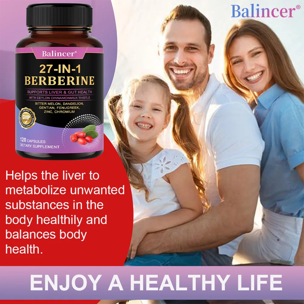 Berberina con cápsula de canela de Ceilán, sistema inmunológico antioxidante, función de salud y gastroentérica, apoya la salud del corazón