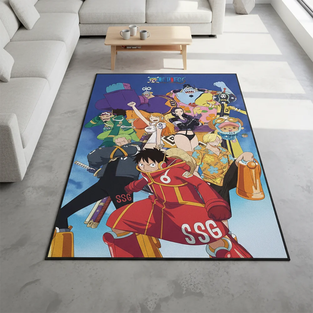 Tappeto anime stile popolare One Piece SSG Rufy Zoro Sanji Nami Personalizza Tappeto cartone animato Tappeto fatto a mano per la decorazione domestica