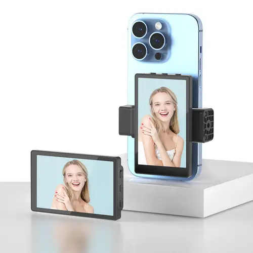 Imagen 2 del producto Monitor inalámbrico pantalla de cámara trasera Smartphone Selfie pantalla magnética para Vlog transmisión en vivo grabación de vídeo herramienta de Selfie al aire libre