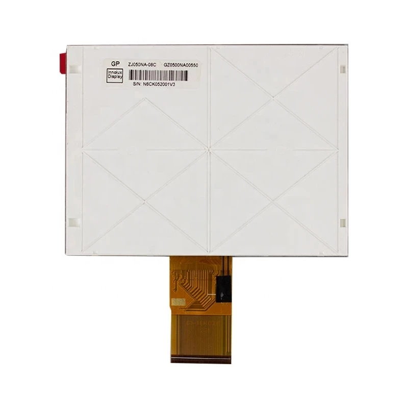 Painel de módulos de exibição LCD TFT RGB Innolux ZJ050NA-08C com placa de controle 5 "polegadas 640x480 brilho 250cd/m2 Fornecedor de TV para jogos