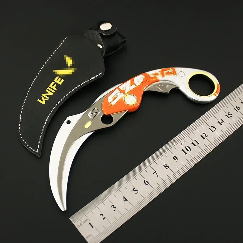 17 cm Valorant Waffe Geschwindigkeit Haut Karambit Nahkampf Werkzeuge Modell Metall Spiel Samurai Schwert Anime Figur Stilvolle Modell Cosplay Spielzeug