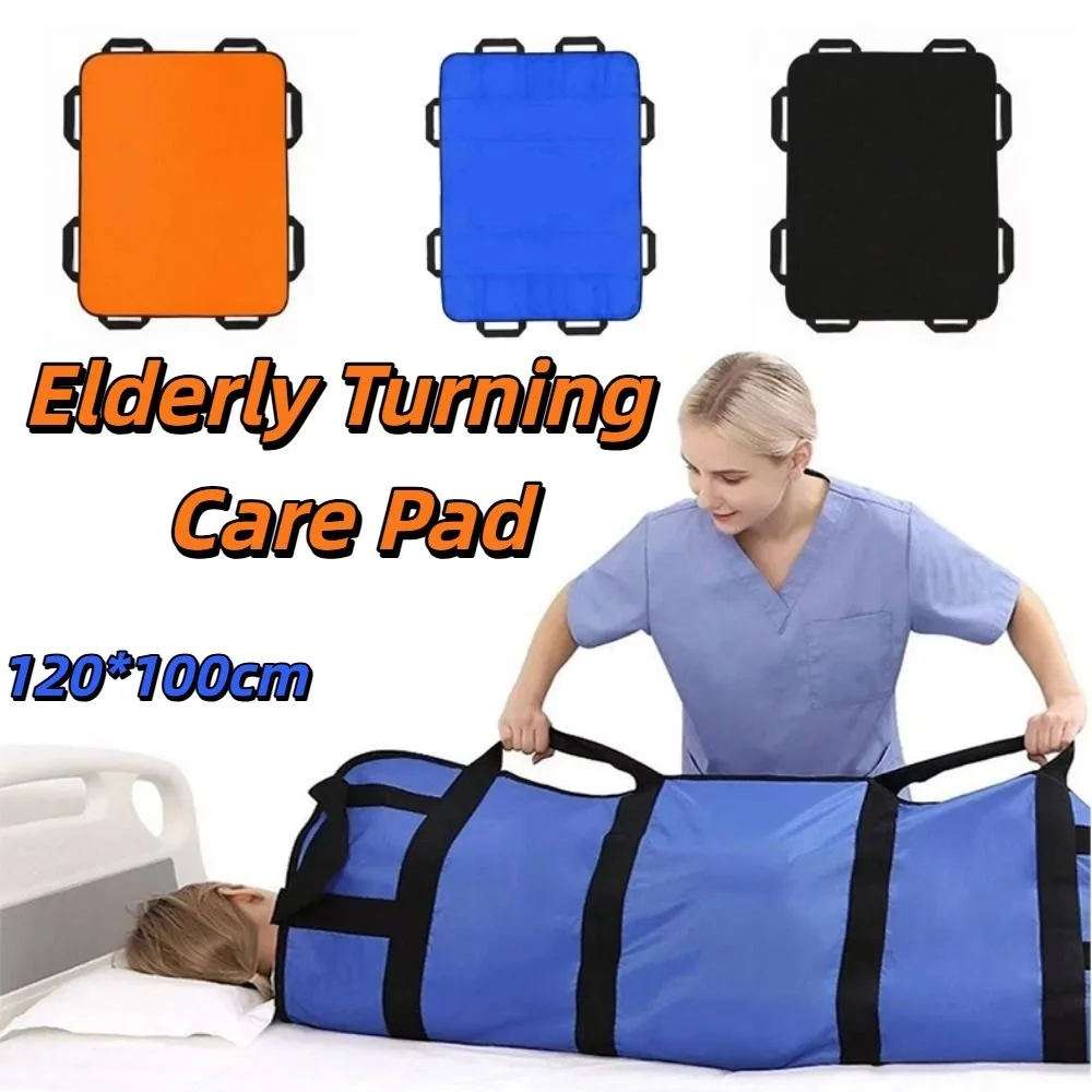 Reusable Flip Over Care Pad Reinforced Handles Waterproof Patient Transfer Sheet High Capacity Washable Repositioning Mat