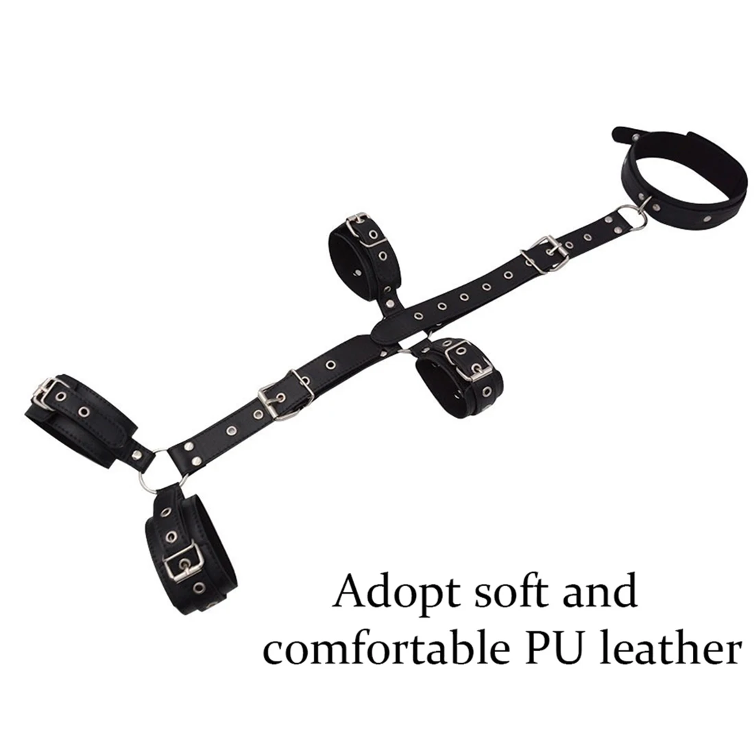 Bondage PU Leather Restraints Collar Fetish Sex Game BDSM Adult Toy Sex Shop Slave Neck Handcuffs Sex Products For Couple Gay 18