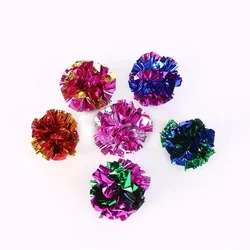 10pcs Random Color Pack 5.5cm Ringing Paper Ball Pet Interactive Pet Products for Kitten Cat Accessories Pet Supplies