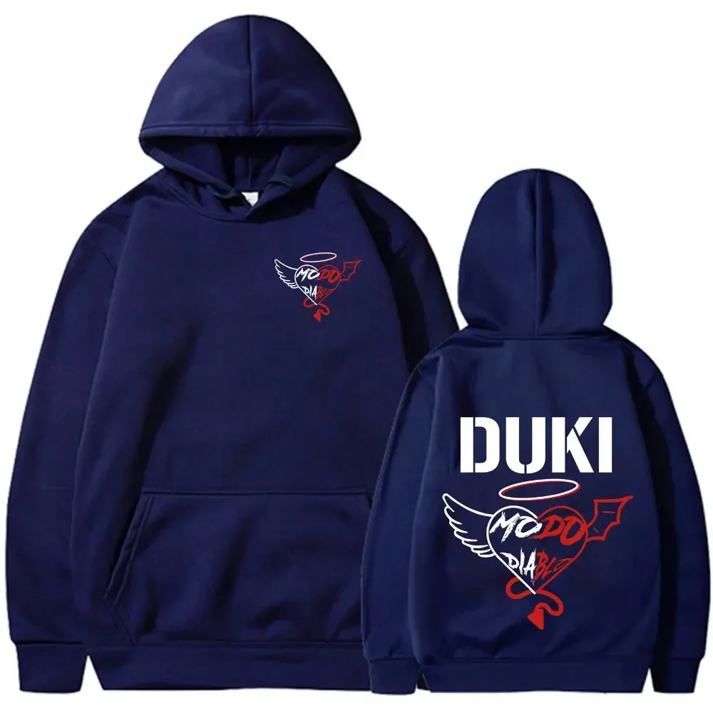 Sudaderas con capucha de rapo Duki Modo Dlablo Band Merch para hombre y mujer, ropa de moda de Hip Hopsudaderas de gran tamaño