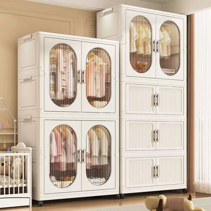 

Children's Wardrobe Storage Cabinet Household Baby Clothing Cabinet Hangable Organizer for Baby Clothes