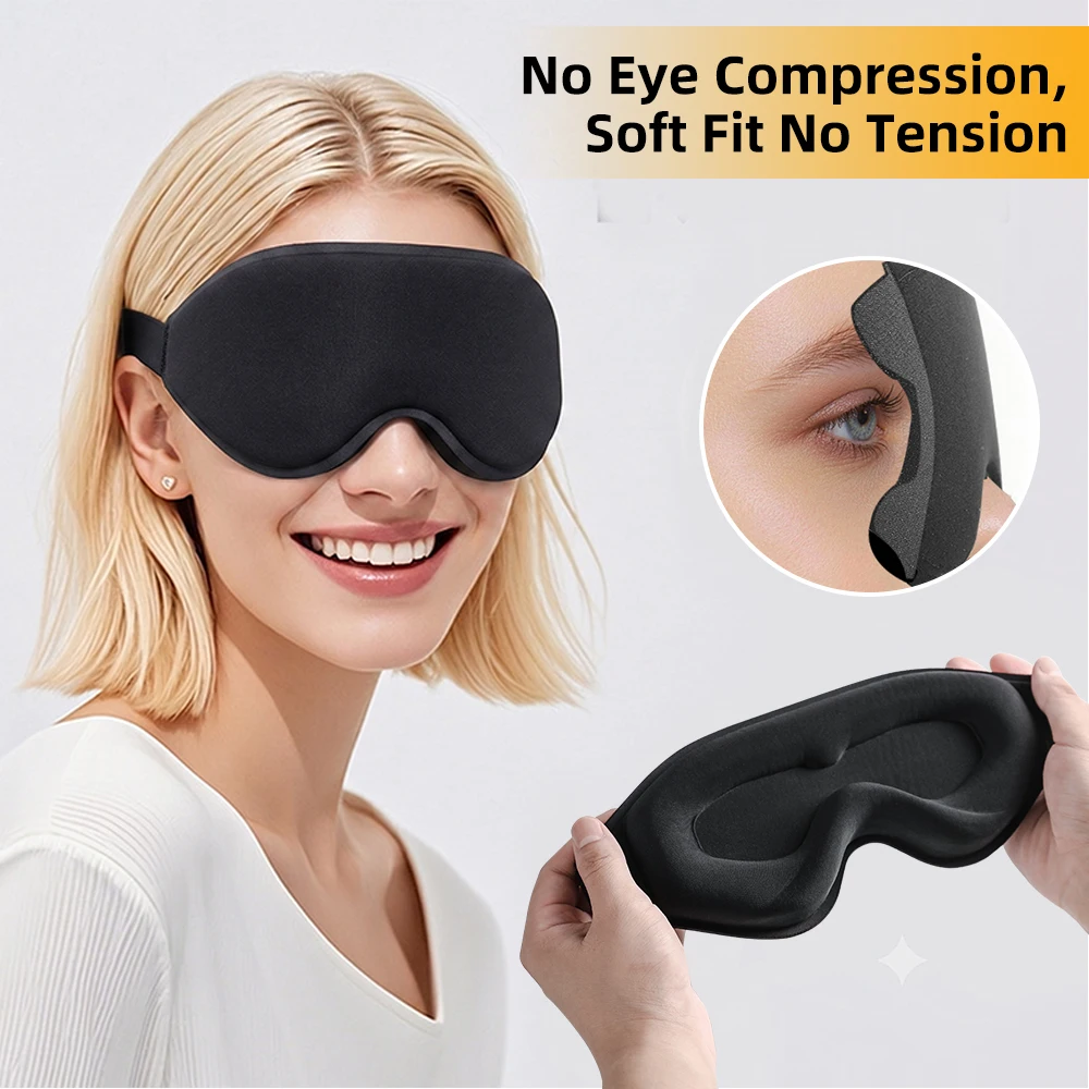 New Cross-Border Model: Deep-Set 3D Eye Mask for Men and Women, Comfortable, Does Not Press on the Eyes, Provides Shade.