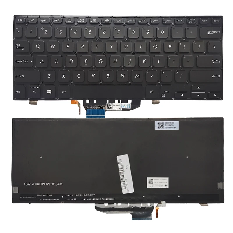 New For Asus VivoBook Flip 14 TP412 TP412U TP412UA TP412UR TP412FA TP412F SF4100 US Keyboard With Backlit English