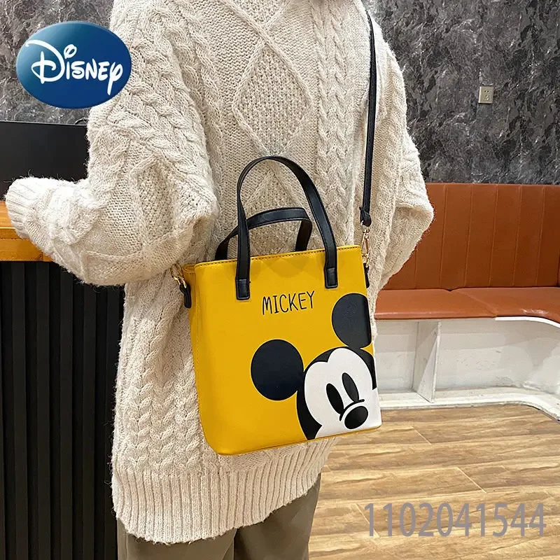 Disney Mickey Mouse Handbag for Women Girl PU Shoulder Crossbody Bag Luxury Designer Bag Sister Birthday Gift Free Shipping