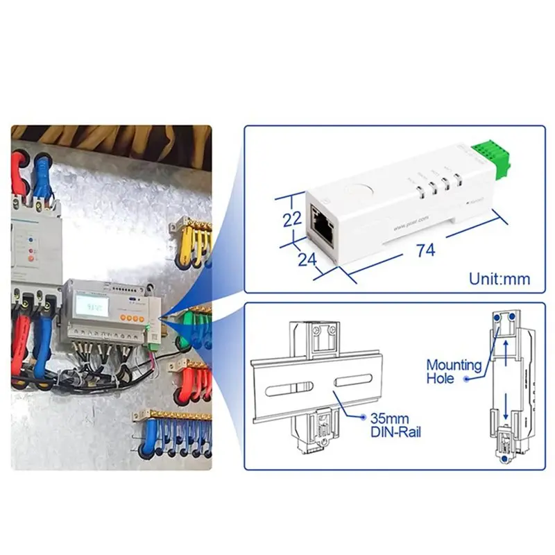 Exquisite-6X RS485 To Ethernet Converter Tiny Size Serial Server USR-DR134 Support TCP/UDP/HTTP/DHCP/DNSP Modbus TCP/RTU