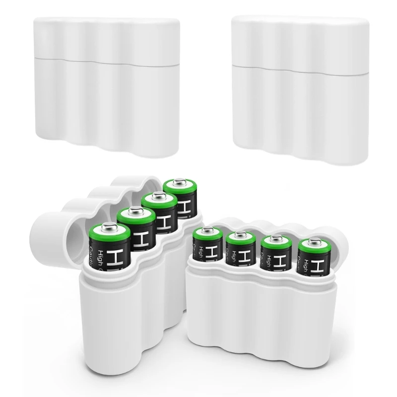 4 Slots AA AAA Silicone Battery Holder Storage Box Battery Case Cover For AA AAA Rechargeable Battery Container