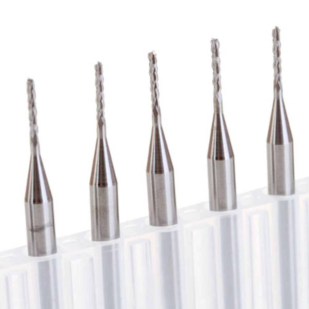 

10pcs 1.0Mm Tungsten Steel Alloy Endmill Carbide Pcb Milling Cutter 38Mm For Aluminum Fiberglass Circuit Board Wood Drilling