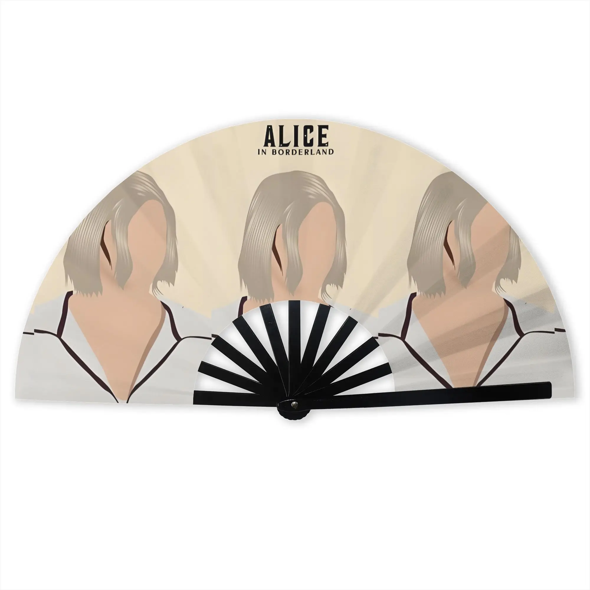 Alice Cartoon In Borderlandes - Chishiya Stylish Hand Fan Polyester Fan Aesthetic Costume Prop Folding Fans For Wedding Gift