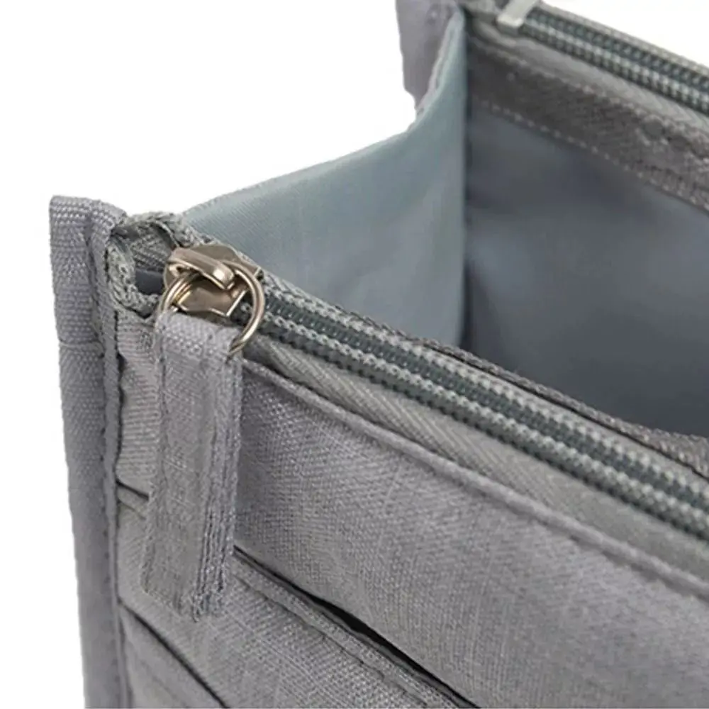 Durable Polyester Travel Toiletry Bag Large Capacity Double Zipper Cosmetic Bag Waterproof Bag Organizer Insert Bag