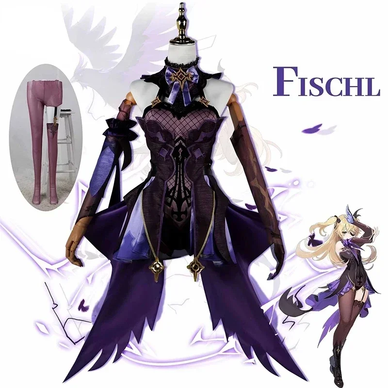 Fischl Cosplay Genshin Impact Fischl Cosplay Costume Carnival Full Set Outfits Halloween Costumes for Women