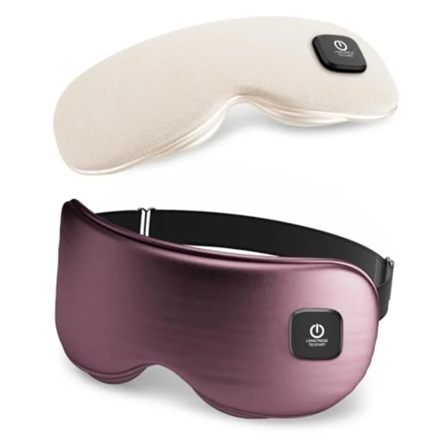 

Heated Eye Mask - Cordless Eye Mask for Dry Eyes, Eye Relief, Improved Sleep, Washable Eye Heating pad for Travel and with Repl