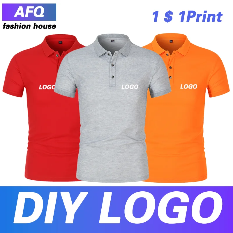 POLO shirt custom work clothes lapel T-shirt short sleeve work clothes group custom embroidered cultural shirt printed LOGO