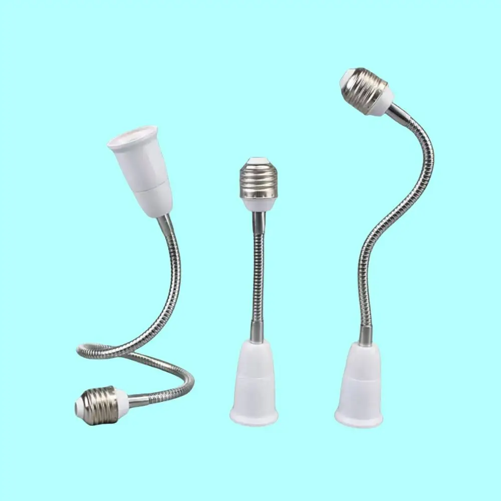 

20/30/40/60cm LED Bulb Extension Tube Flexible E27 To E27 Lamp Holder Converter Lengthen Threaded Bulb Conversion Socket Home