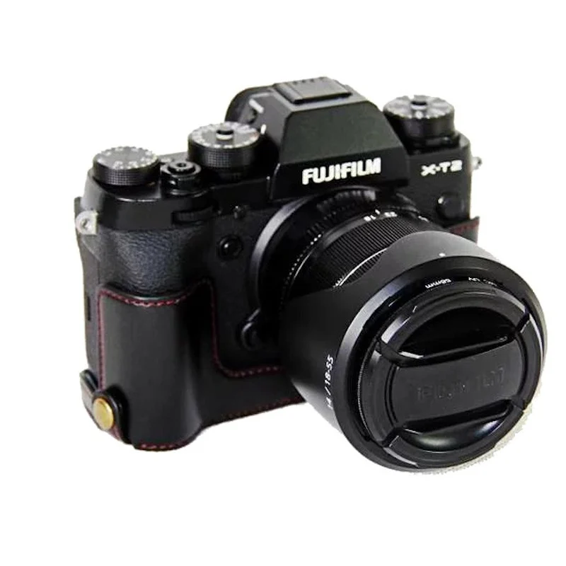 New Vintage Video Camera case half bag for Fujifilm fuji XT2 XT-2 XT3 XT-3 Digital camera High quality Bottom camera bag skin