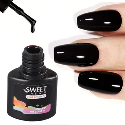 7ml Black White Gel Nail Polish Glossy Soak Off Lacquer UV LED Pure Color Silk Matte Top Coat Manicure Decoration Hybrid Varnish