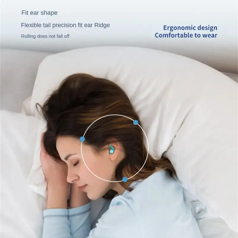 Earplug de redução de ruído para dormir, proteção auricular, anti-ruído, plugue impermeável para viagens, trabalho, tapas para dormir