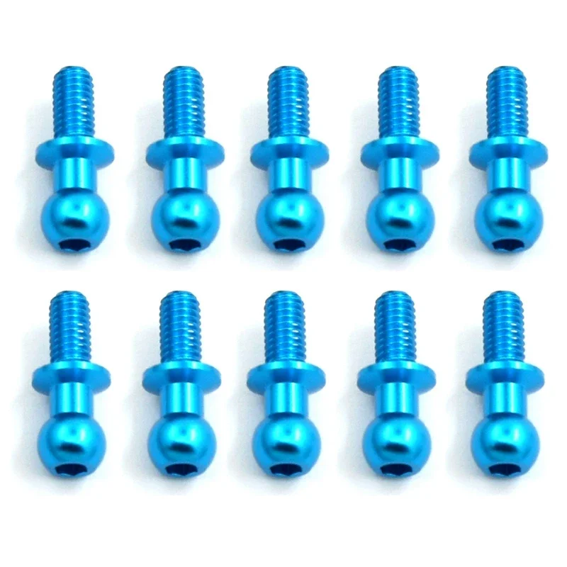 10Pcs M3 Metal Hex Ball Head Screws for Tamiya TT01 TT02 Sakura D5 1/10 RC Drift Car Spare Parts Universal