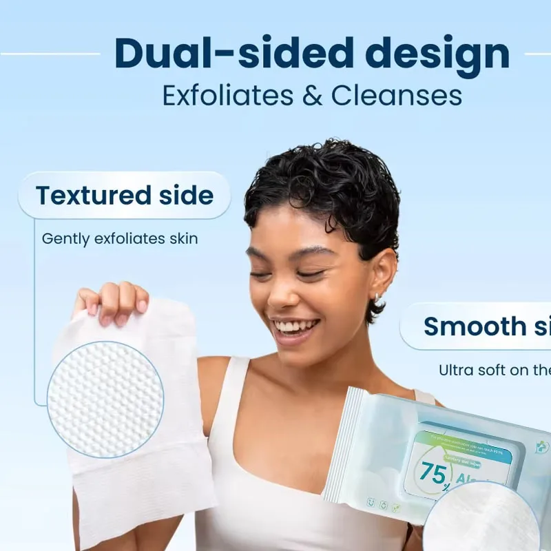 Disinfecting Wipes Portable Sanitary Alcohol Wet Wipes No Bleach Medical-grade Cleaning For School Office Travel Outdoor