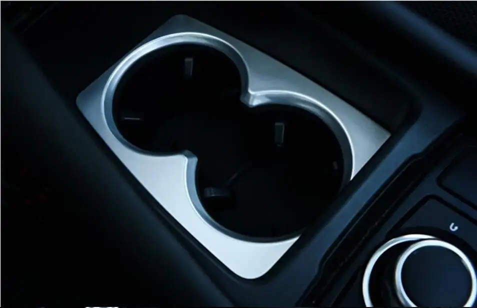 

Car Interior Decoration for Mazda Mazda 3 2017 2018 ABS Water Cup Holder Cover Frame Trim Accessories
