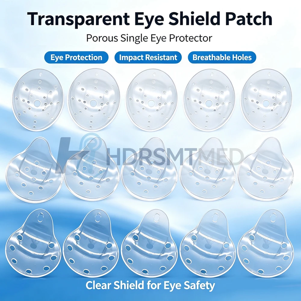 10-100PCS Ophthalmic Surgery Single Eye Wound Protective Cover Eyepatch Ventilated Clear Eye Shield Oval Spoon Shape Eye Guard