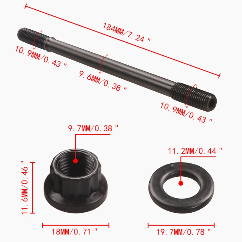 

For ARP 208-4303 Head Studs Pro Series Point Head For Honda 1.8L B18C1 B18C5 B20V Kit-AS55