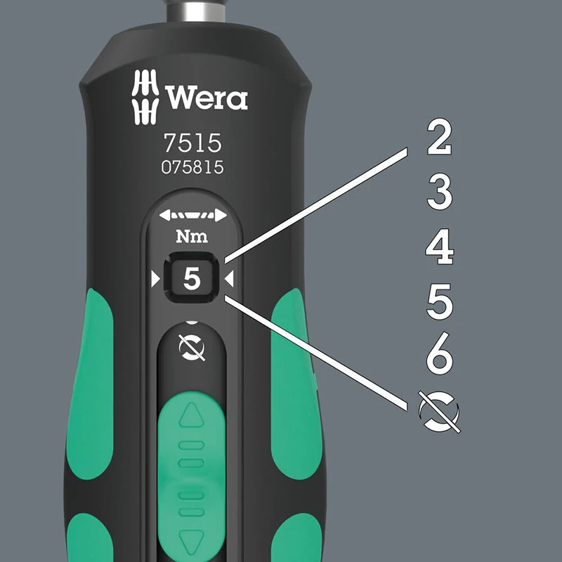 WERA 05075815001 7515 Kraftform Safe-Torque Speed Torque Screwdriver 2-6 Nm